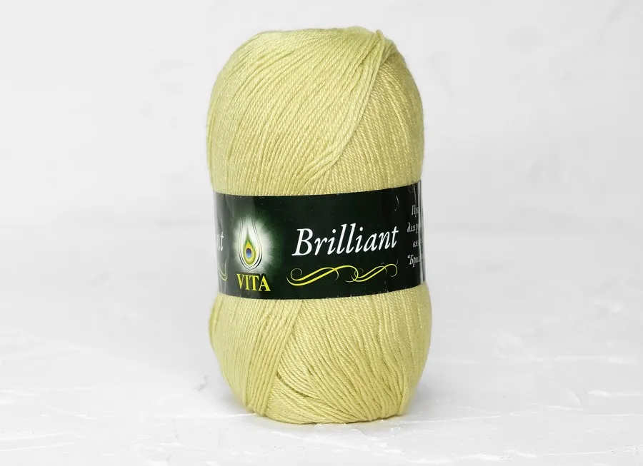 Пряжа Brilliant горох (100гр 380м) (шерсть ластер  45%  акрил 55%)