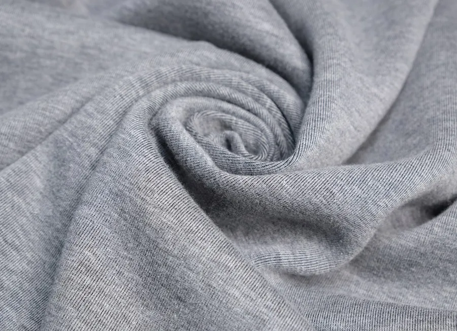 Ткань трикотаж джерси двусторонний серо-синий ш 1,5 (вискоза 50% нейлон 30% пэ 20%)