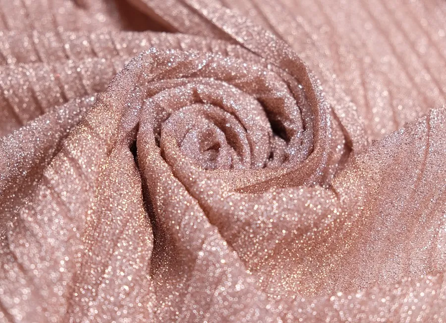 Ткань трикотаж плиссе розовый ш 1,5 (пэ 96% эл 4%)