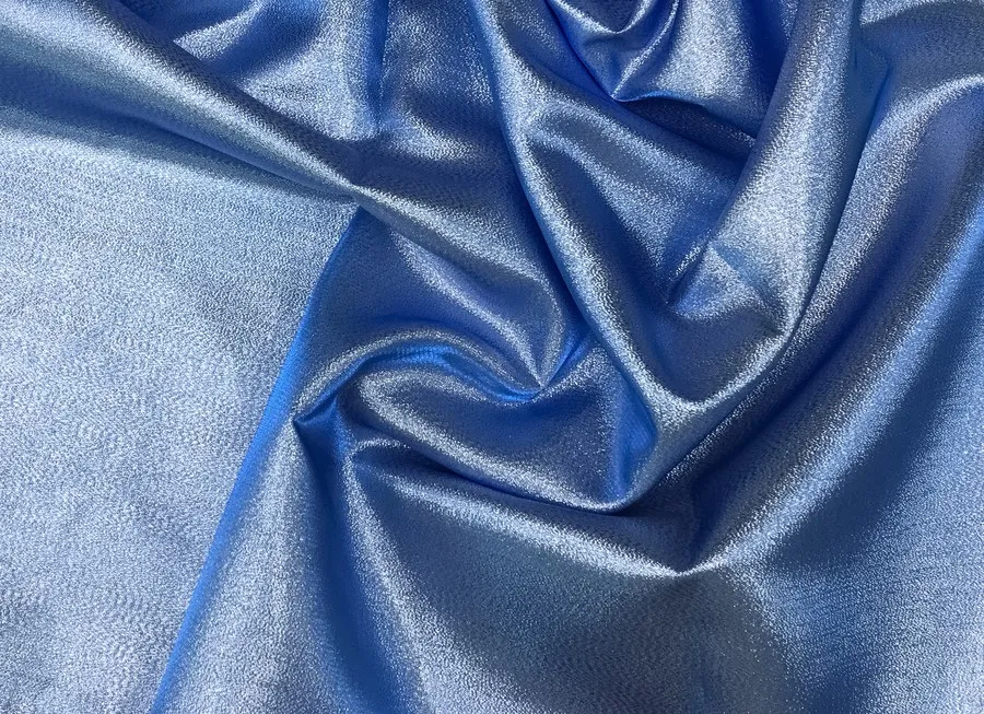 Ткань парча однотон. голубой ш 1,5 (пэ 100%)