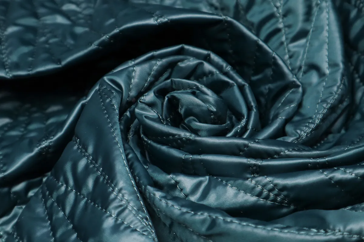 Плащевка однотон. зиг-заг т.зеленый ш 1,45 (пэ 100%)