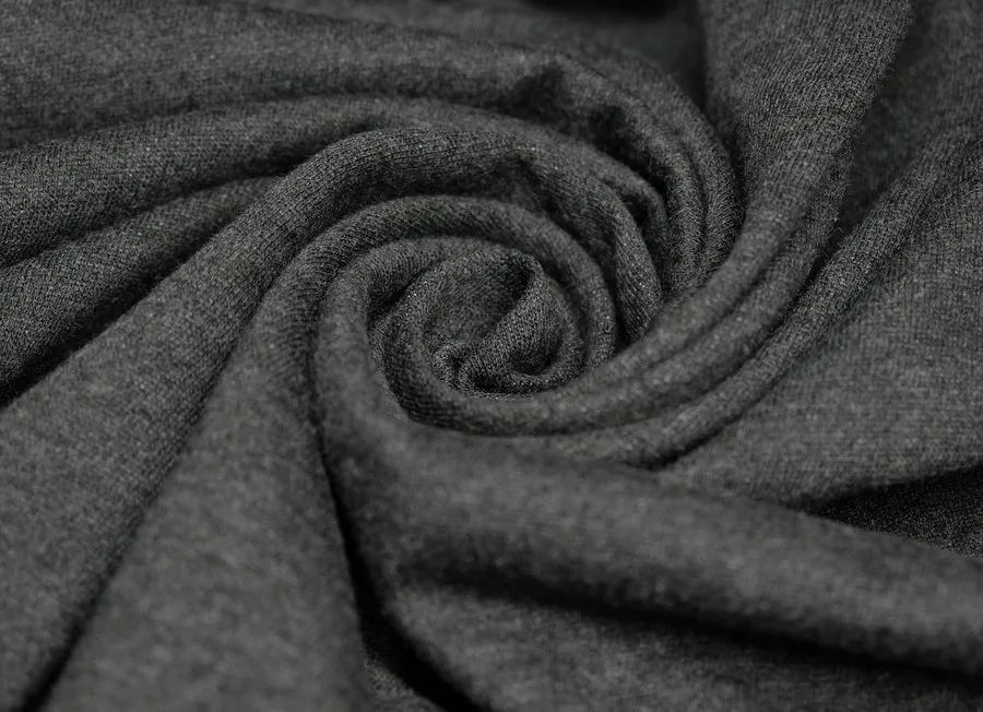 Ткань трикотаж футер 3-х нит. начес серый ш 1,8 (хлопок 70% пэ30%)