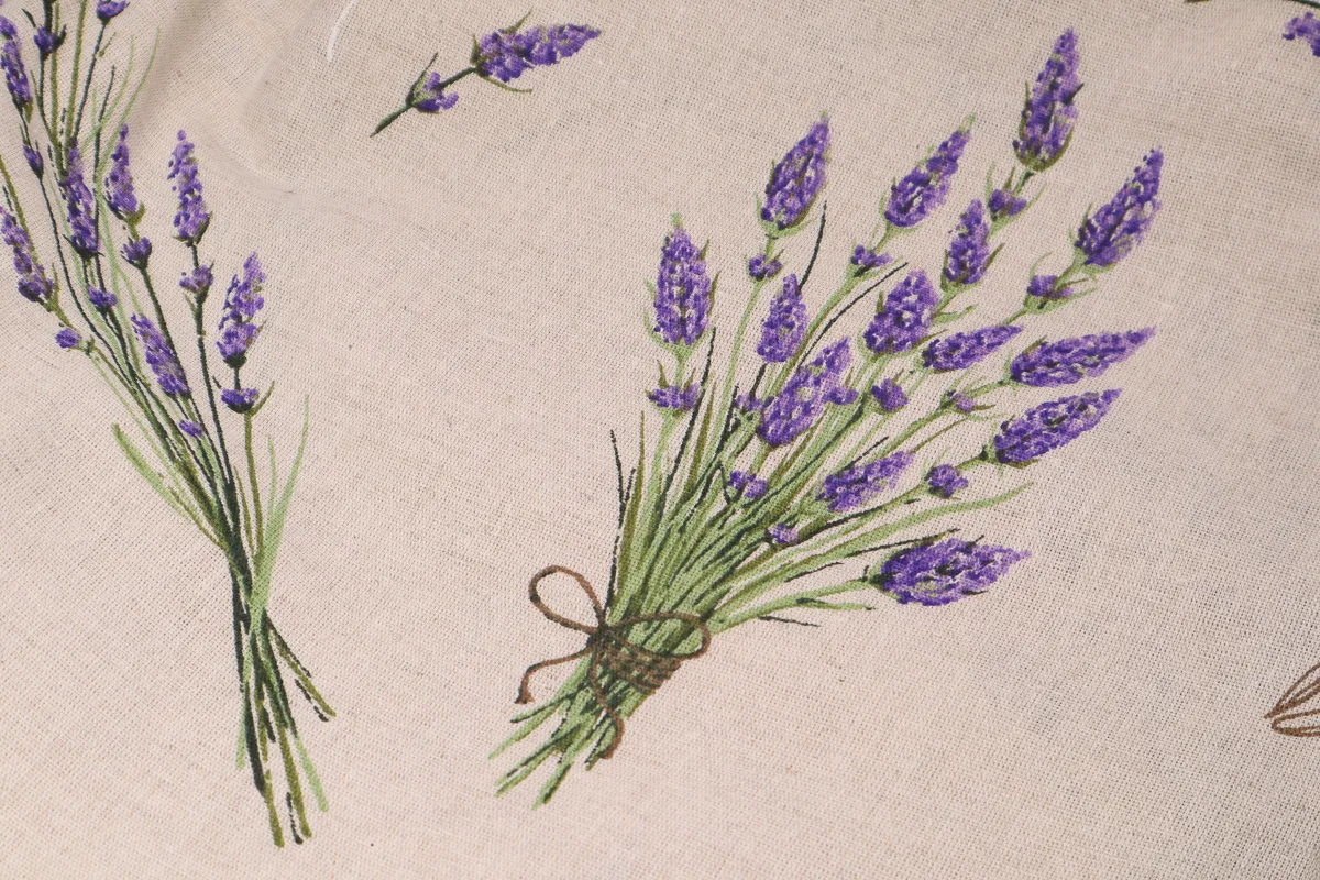 Ткань лен Лаванда голубой ш 1,5 (лен 30% хлопок 70%)