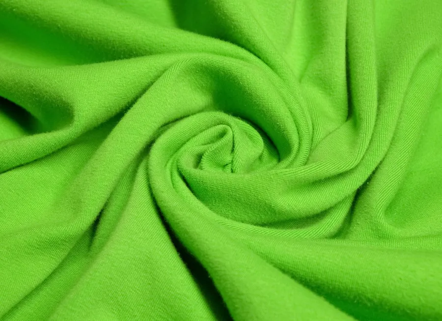 Ткань трикотаж кулирка ярко-зеленый ш 1,4 (хлопок 80% эл 2% пэ 18%)