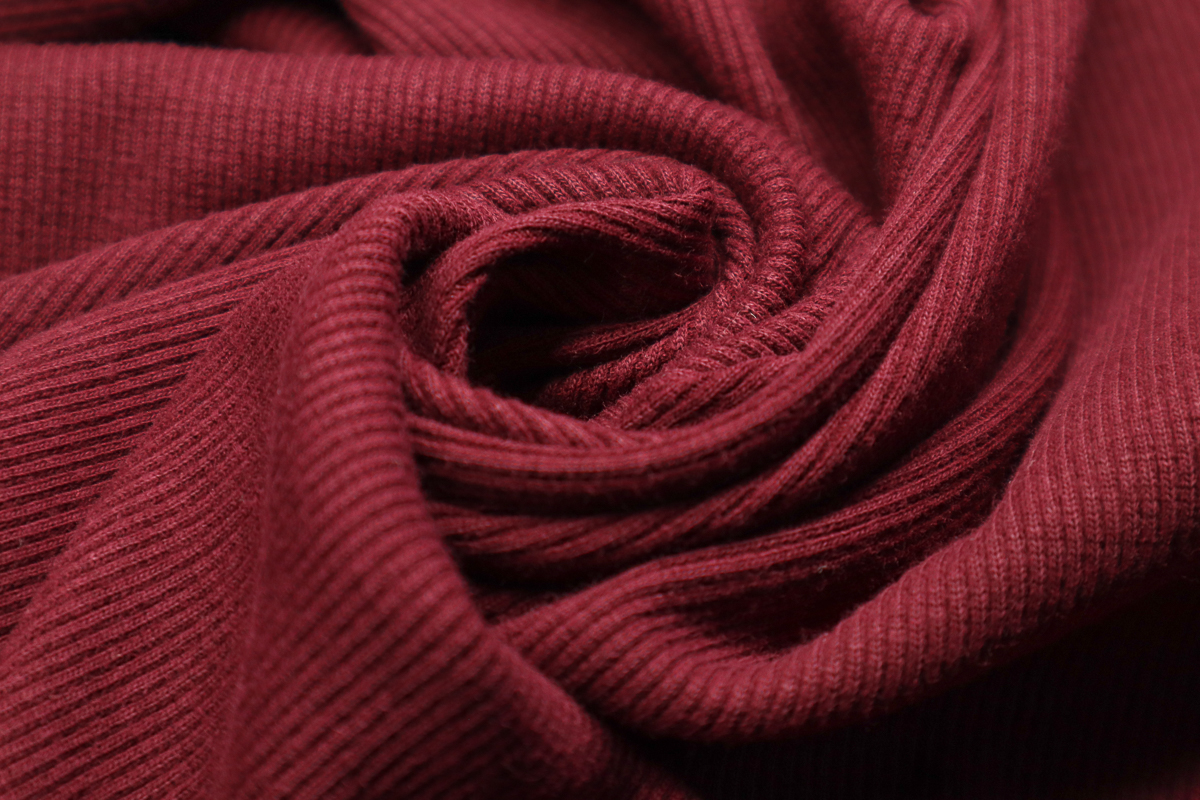 Ткань трикотаж кашкорсе вишня ш 1,15 (хлопок 95% эл 5%)