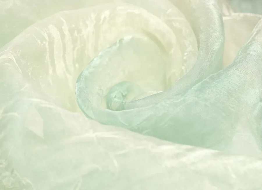 Ткань органза жатка радуга бирюзово-розовый ш 2,7 (пэ 100%)