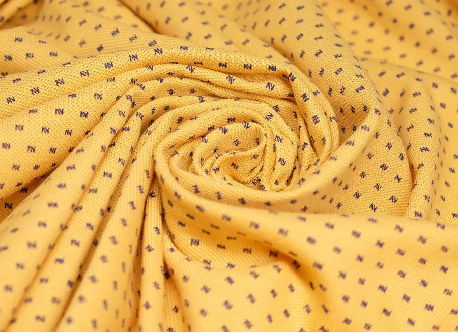 Ткань трикотаж печать горчичный ш 1,8 (хлопок 100%)