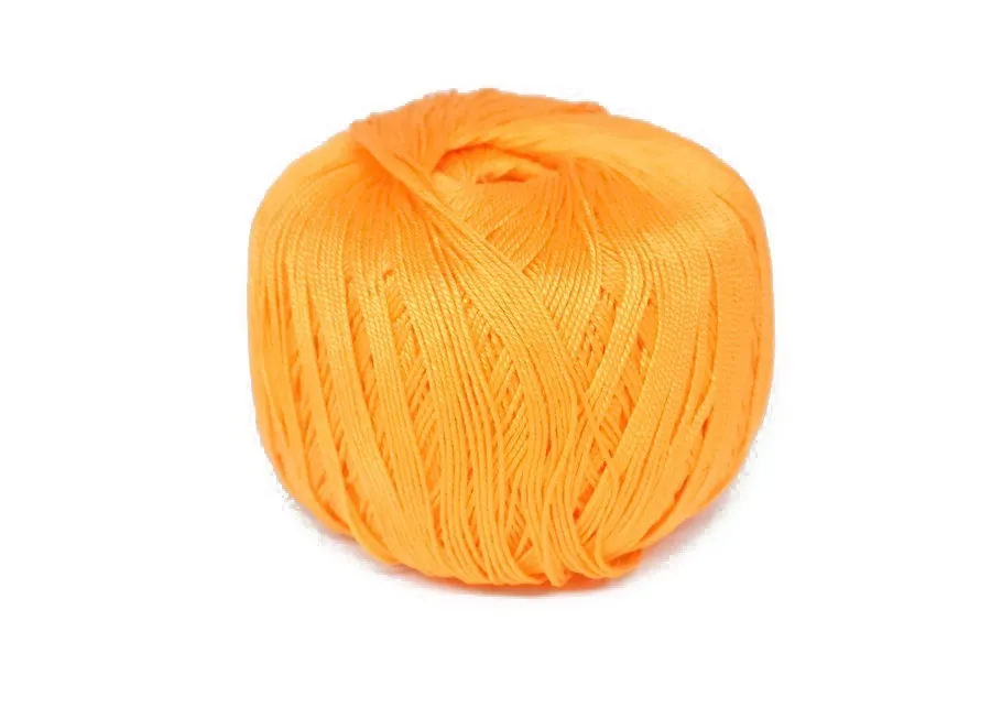 Пряжа Ажурная желто-ораньжевый (50гр 280м) (мерсеризованный хлопок 100%) 