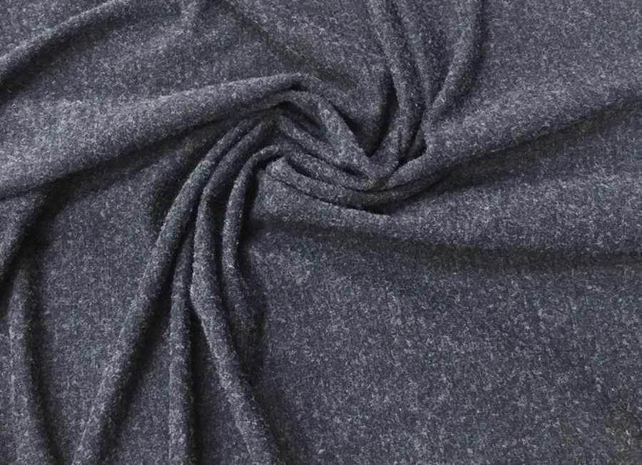 Ткань трикотаж меланж темно-синий ш 1,8 (вискоза 50% пэ 50%)