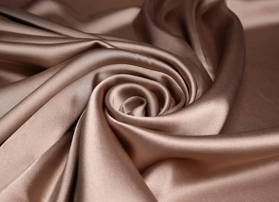 Ткань атлас капучино ш 1,45 (эластан 4% пэ 96%) 