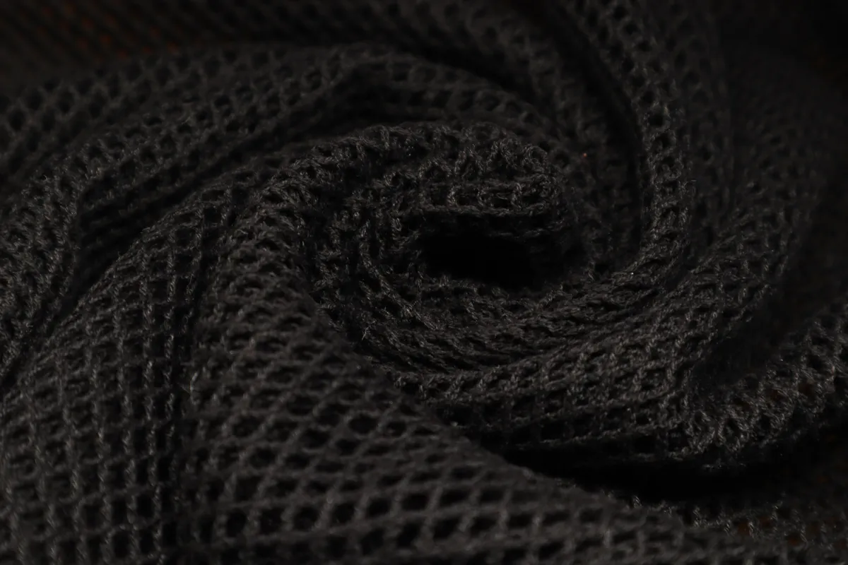 Ткань сетка плательный черный ш 1,4 (пэ 100%)