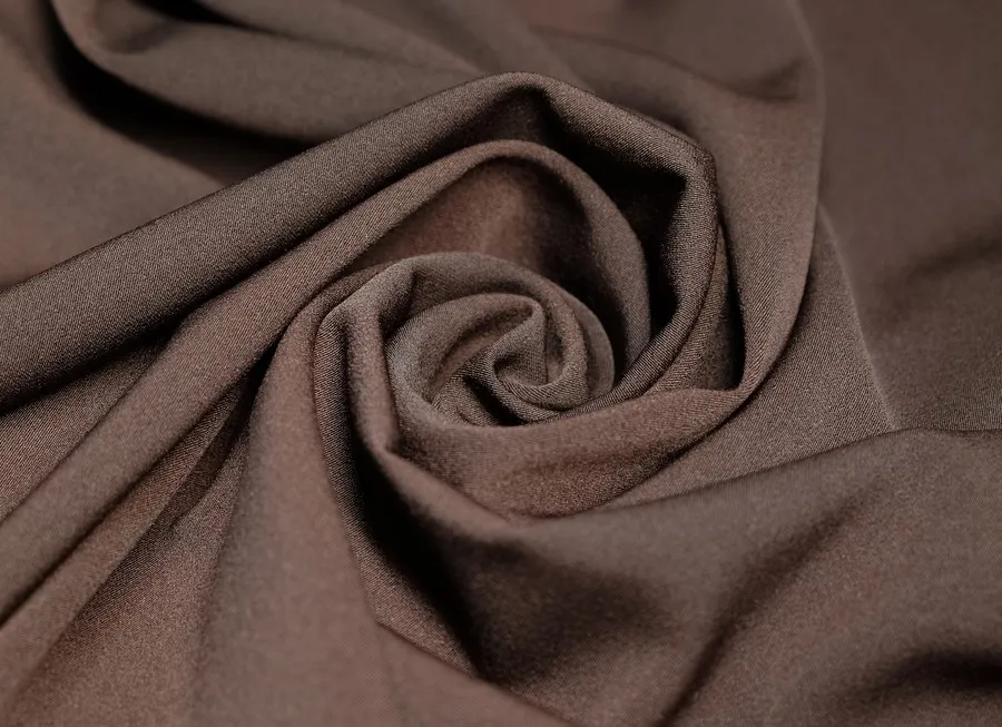 Ткань костюмно-плательная однотон. темно-коричневый ш 1,5 ( пэ 100%)