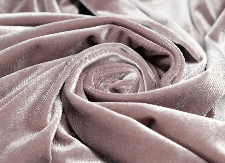 Ткань бархат однотон. пыльно-лиловый ш 1,45 (пэ 100%) 