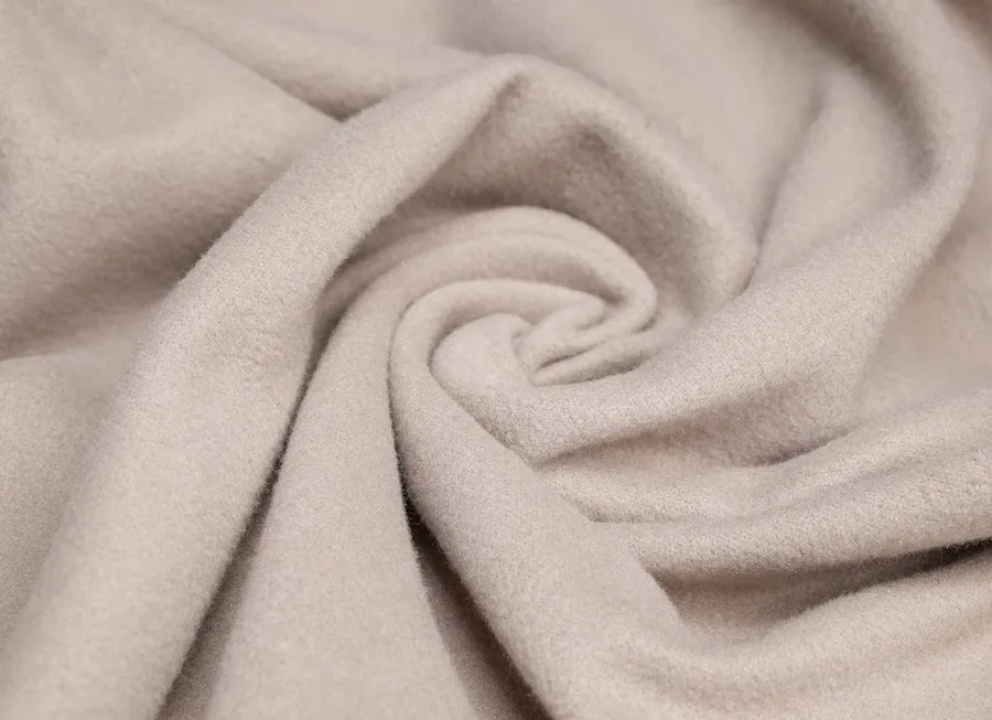 Ткань пальтовая однотон. сукно бежевый ш 1,4 (пэ 100%) 