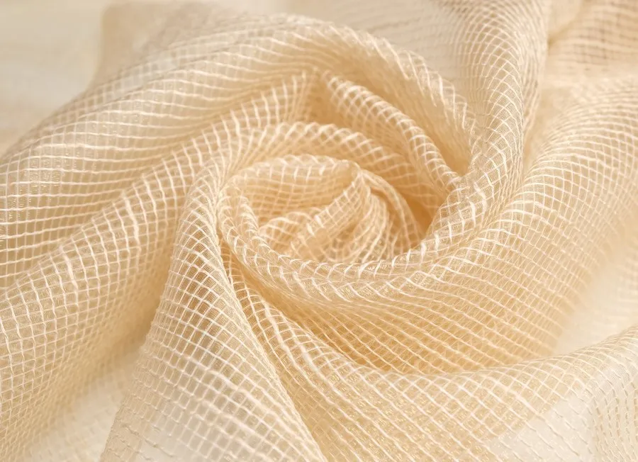 Ткань сетка-органза светло-бежевый ш 2,7 (пэ 100%)
