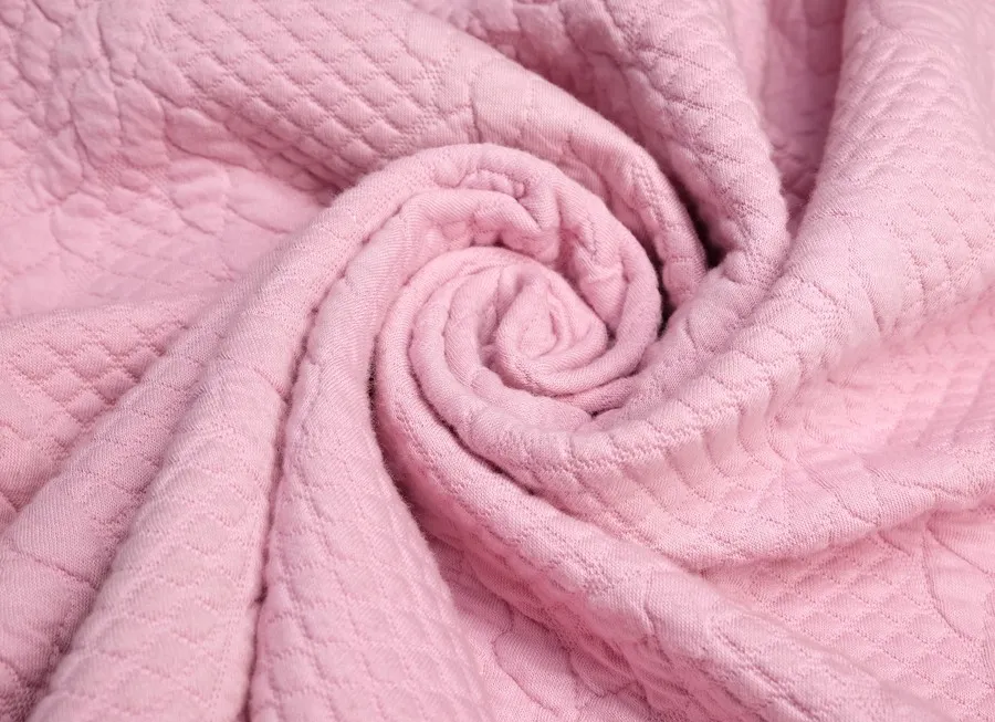 Ткань трикотаж стежка розовый ш 1,5 (хлопок 50% эл 3% пэ 47%)