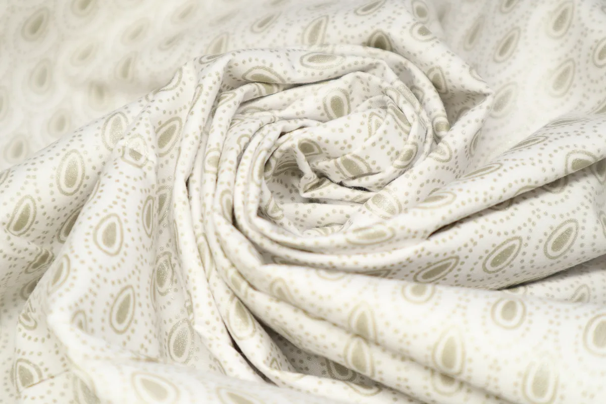 Ткань тик перовой с напылением овал белый ш 2,2 (хлопок 100%)