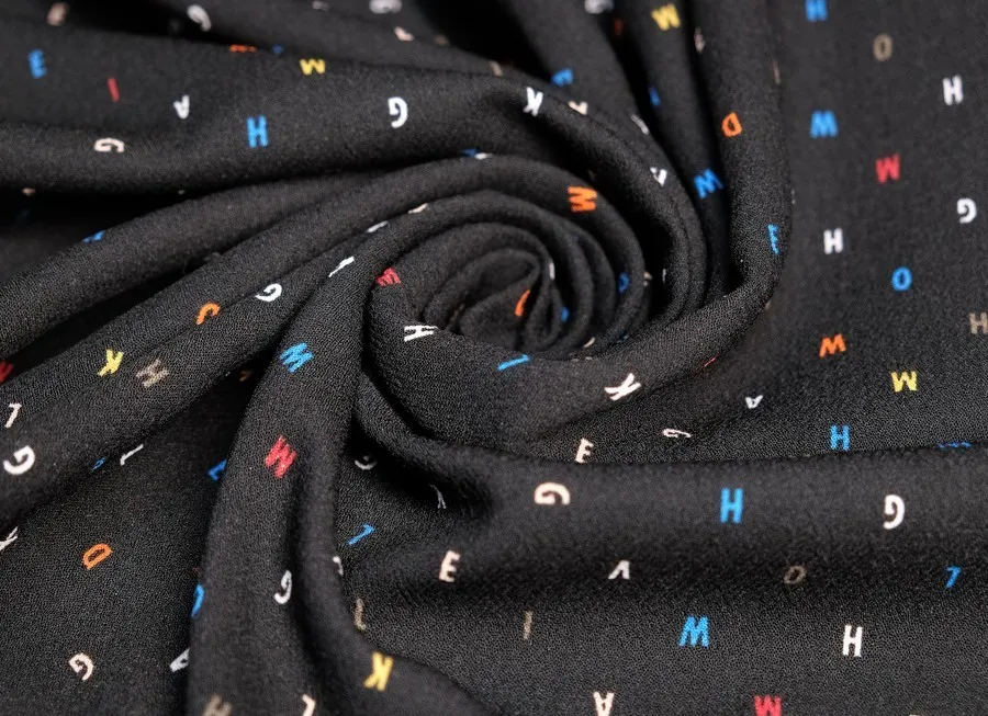 Креп с принтом