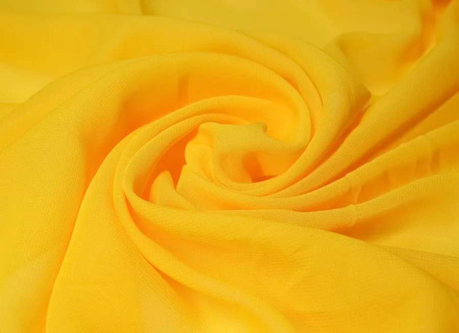 Ткань шифон ярко-желтый ш 1,5 (пэ 100%)