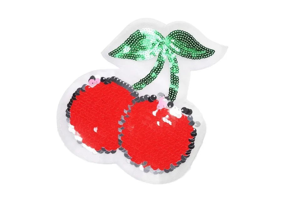 Аппликации пайетки пришивные Вишни большие