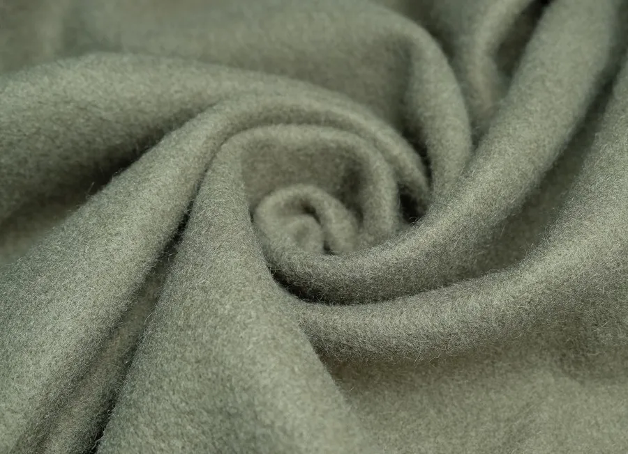 Ткань пальтовая трикотаж зеленый ш 1,5 (шерсть 40% пэ 60%)