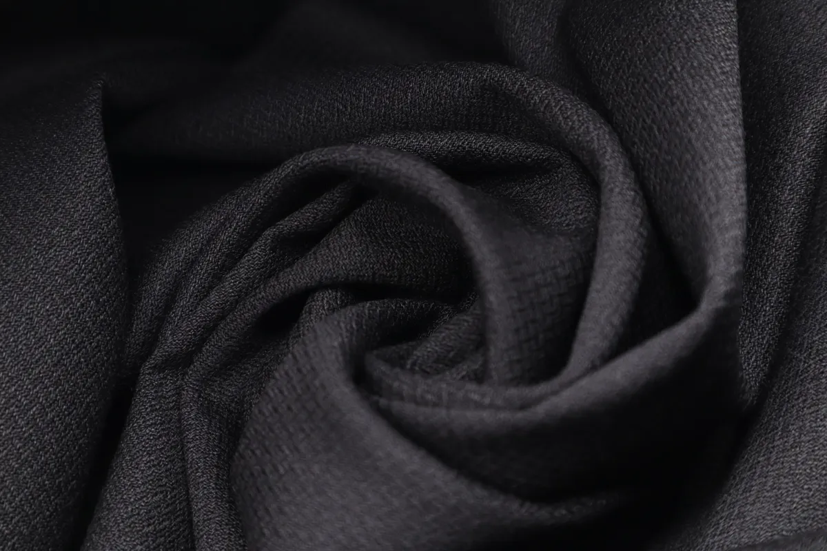 Ткань костюмная жаккардовая Kalima черный ш 1,55 (шерсть 44% пэ 54% эл 2%) 