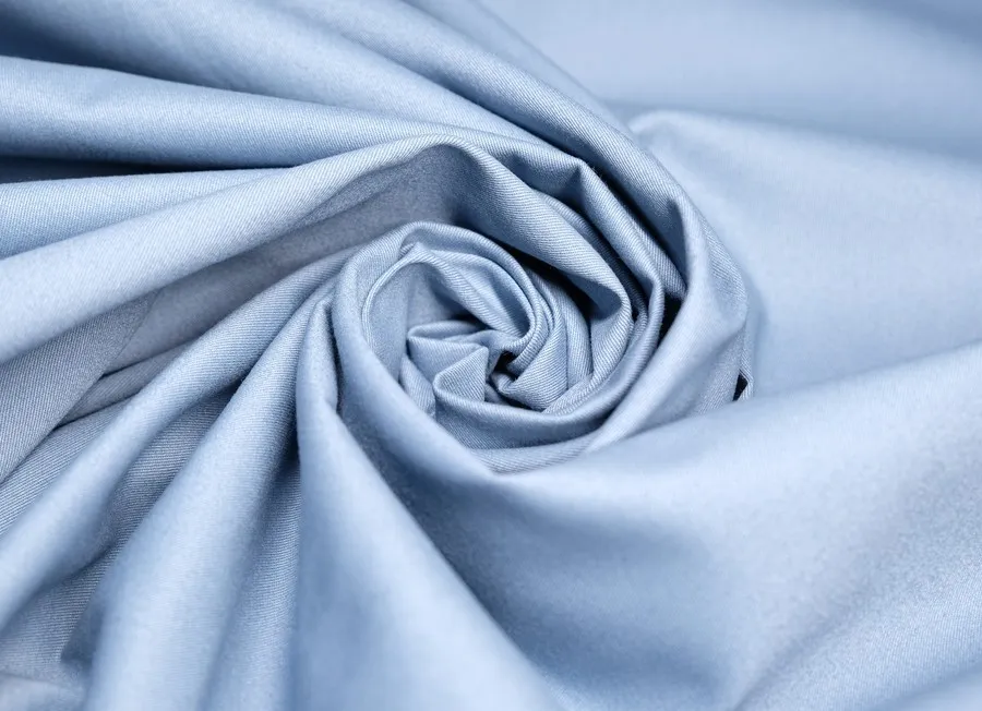 Ткань костюмная однотон. твил серо-голубой  ш 1,45 (хлопок 97%эл 3%) стрейч