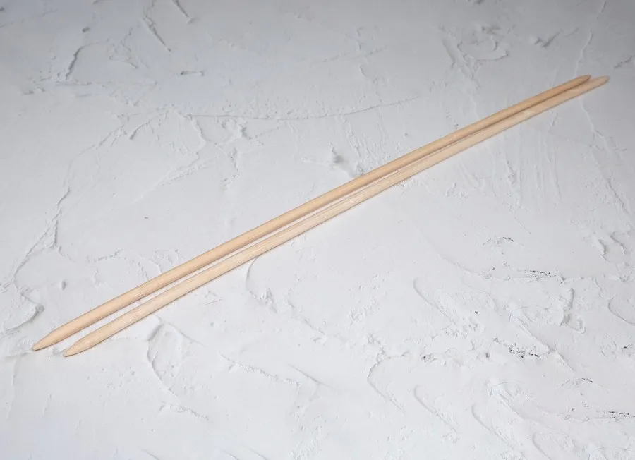 Спицы для вязания бамбуковые прямые №6 длинна 44см