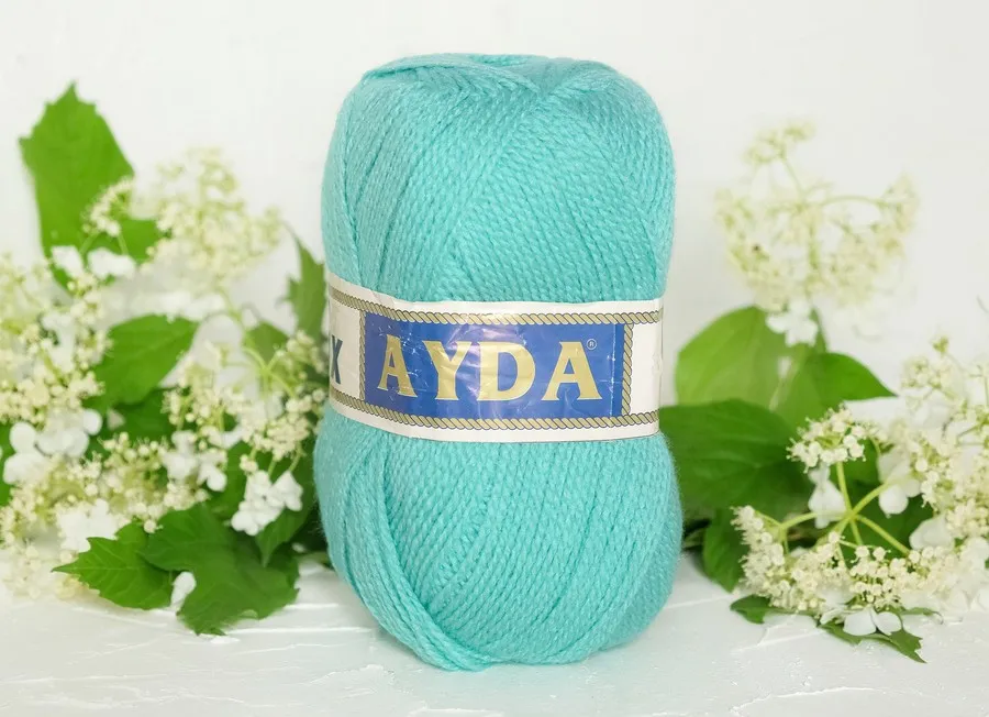 Пряжа Aida lux 100 бирюзовый (100гр 265м) (акрил 100%) 
