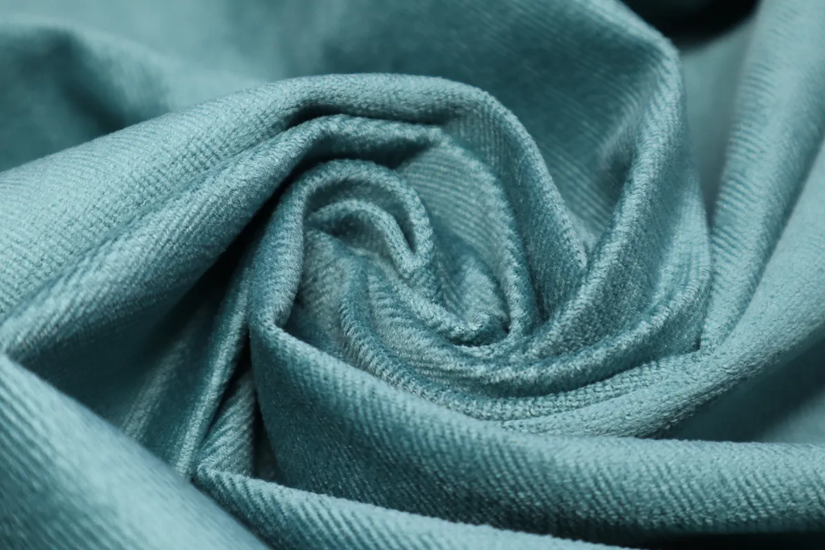 Ткань мебельная велюр бирюзовый ш1.45 (пэ 100%)