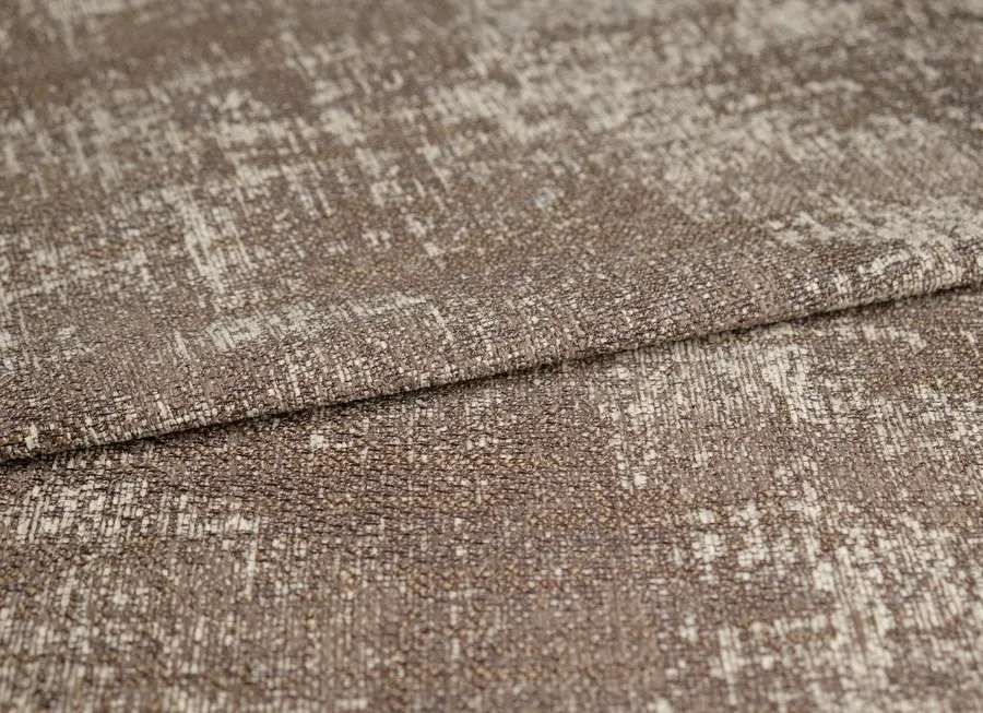 Ткань гобелен с принтом меланж коричневый ш 1,4 (пэ 100% )