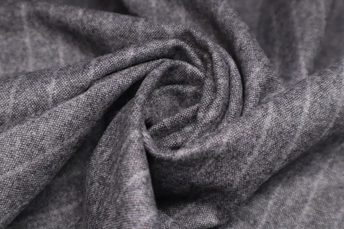 Ткань костюмная полоска серо-бежевый ш 1,5 (шерсть 80% пэ 20%) 