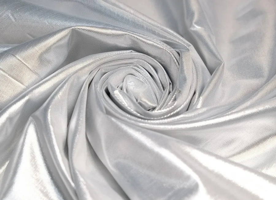 Ткань парча однотон. серебристый ш 0,75 (пэ 100%)