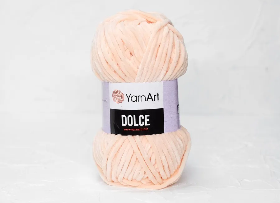 Пряжа Yarn Art Dolce св.персиковый (100гр 120м) (микро пэ100%) 