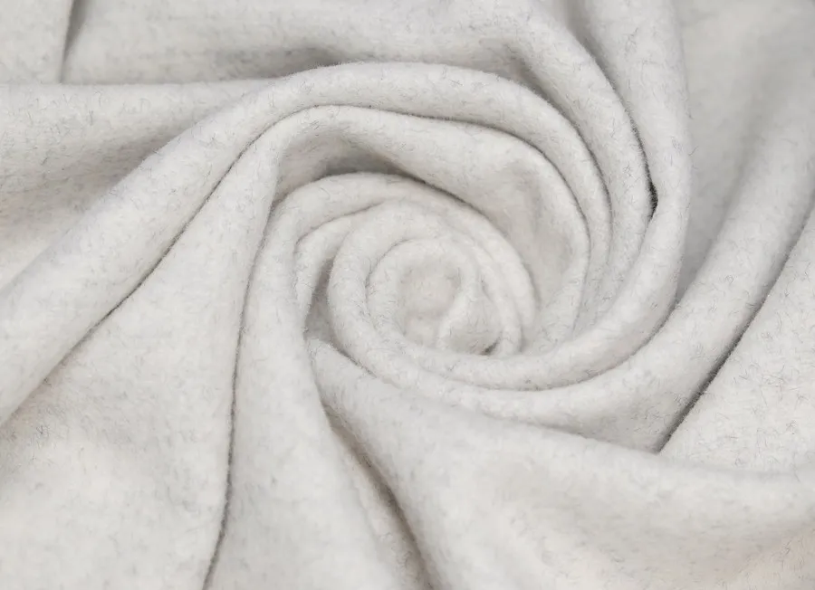 Ткань пальтовая меланж светло-серый  ш 1,5 (шерсть 60%акрил 22% пэ 18%)