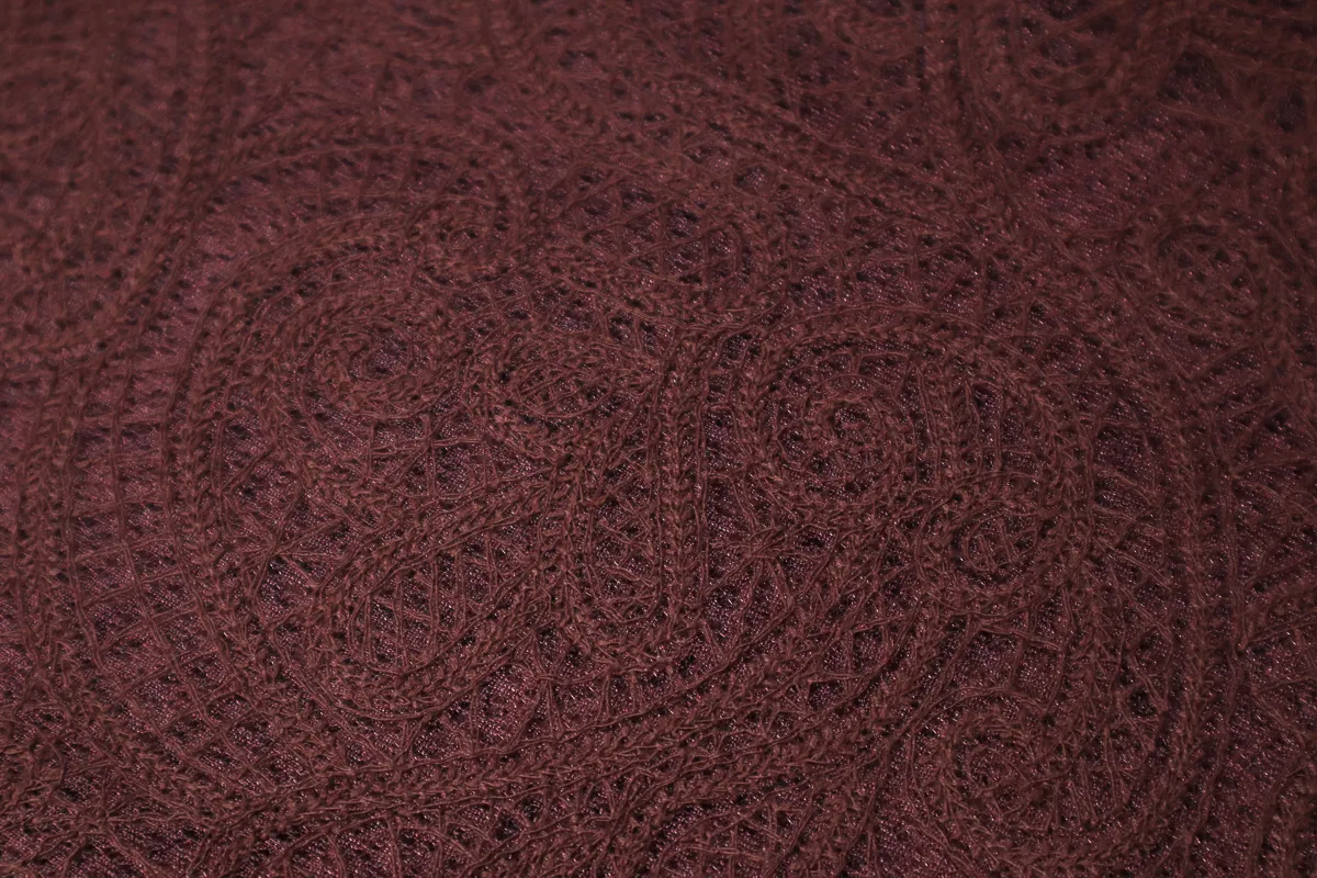 Ткань кружевное полотно Anita шоколад ш 1,2 (хлопок 80% пэ 20%)