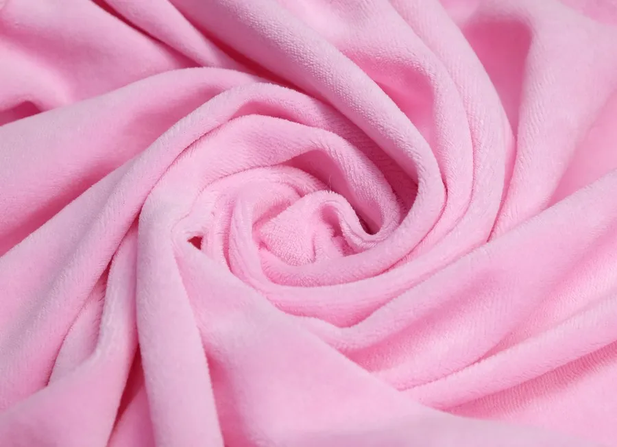 Ткань велюр однотон. розовый ш 1,8 (хлопок 80% эл 2% пэ 18%) 