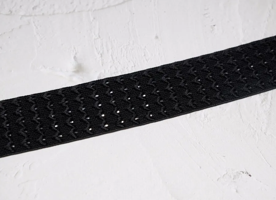 Тесьма эластичная декоративная метанить 4см ассортименте