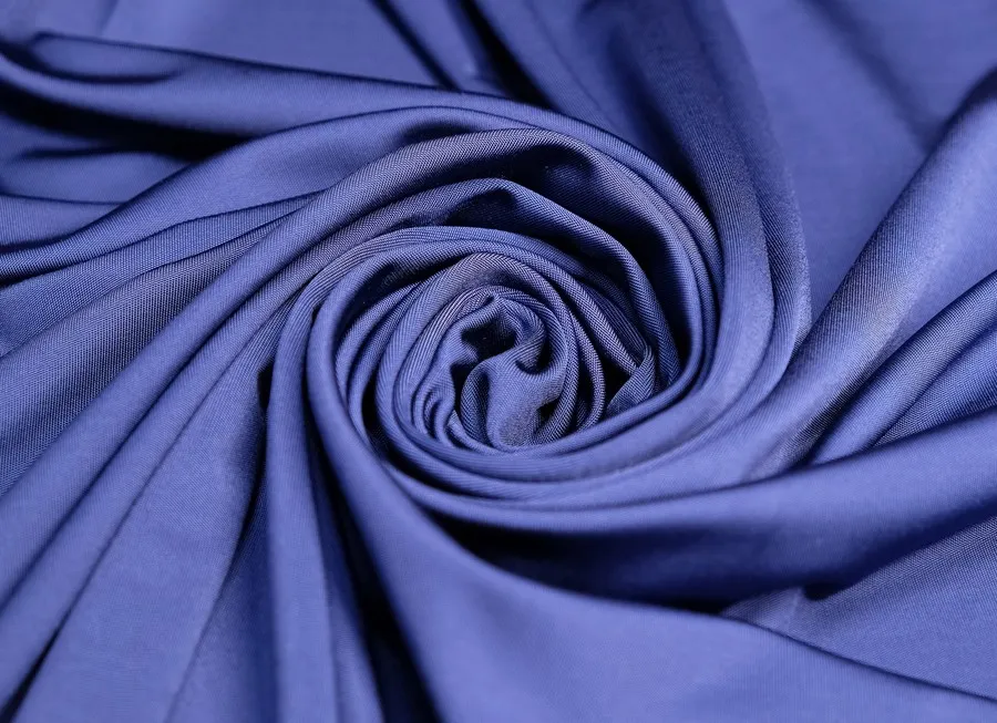 Ткань трикотаж масло однотон. василек ш1,5 (вискоза 90% эластан 10%) стрейч