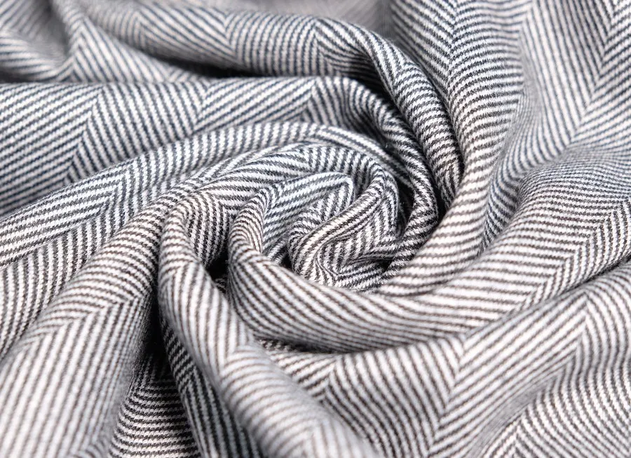 Ткань трикотаж елочка серый ш 1,5 ( пэ100%)