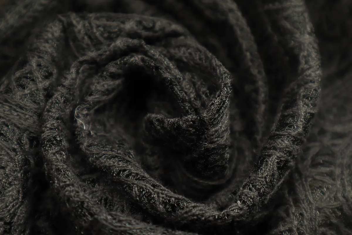 Ткань кружевное полотно Anita черный ш 1,2 (хлопок 80% пэ 20%)