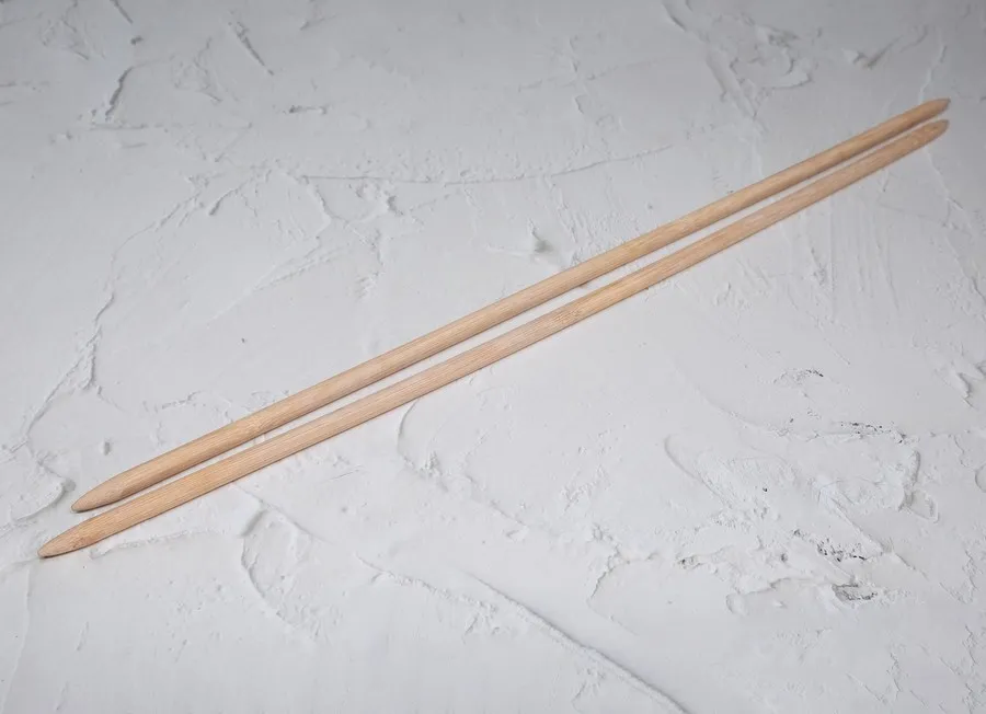 Спицы для вязания бамбуковые прямые №8 длинна 44см