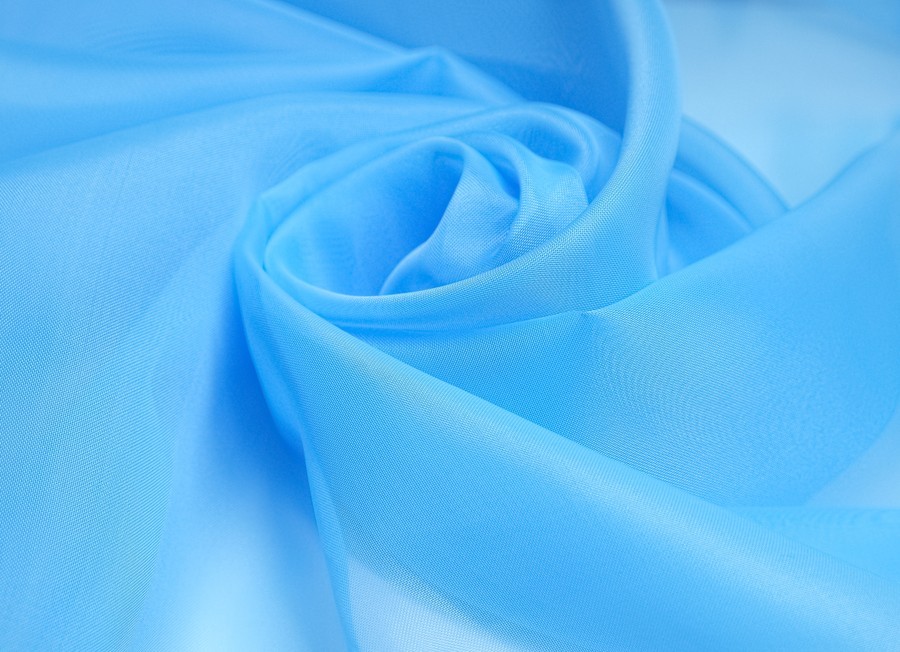 Ткань вуаль однотон. синий ш 2,7 (пэ 100%)
