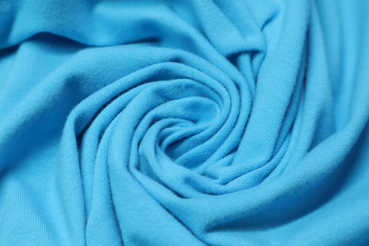 Ткань трикотаж бирюзовый ш 1,8 (хлопок 97% эл 3%)