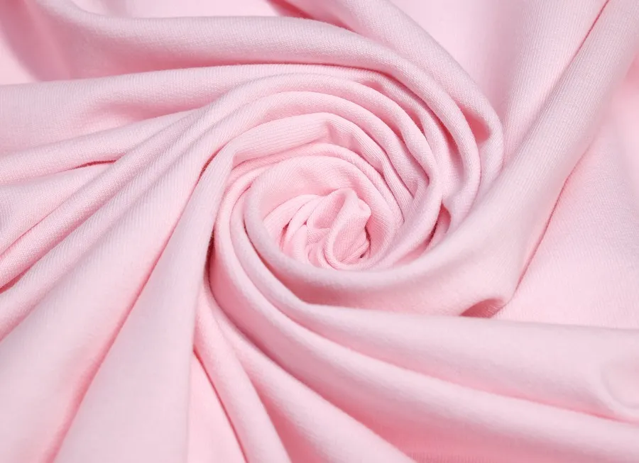 Ткань трикотаж футер светло-розовый ш 1,8 (хлопок 97% эл 3%)