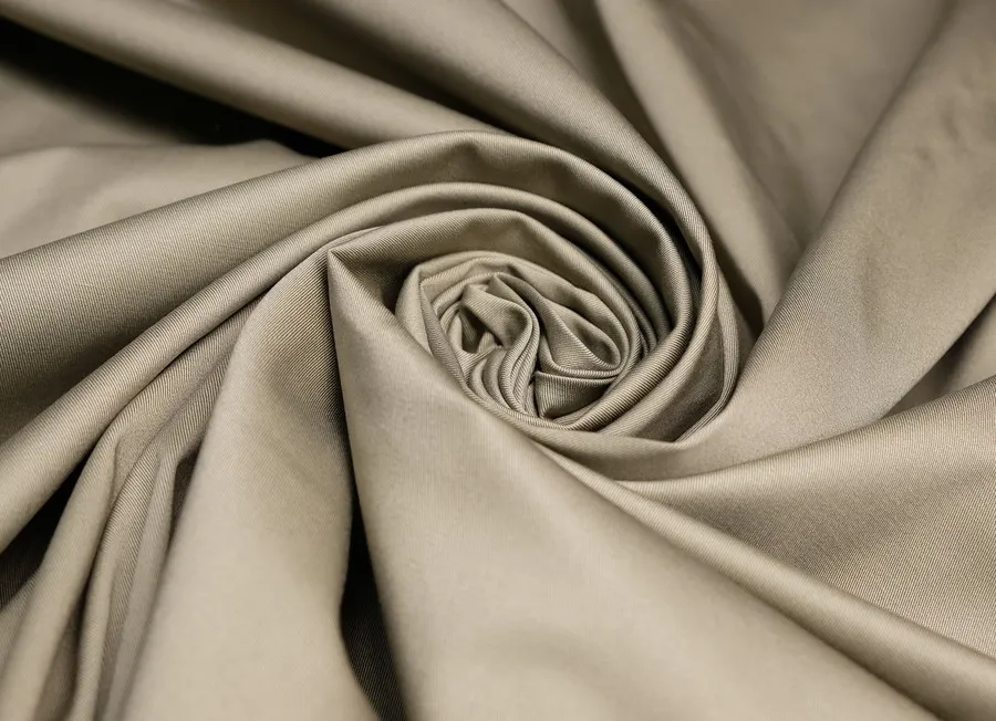 Ткань костюмная однотон. твил хаки ш 1,5 (хлопок 97%эл 3%) стрейч