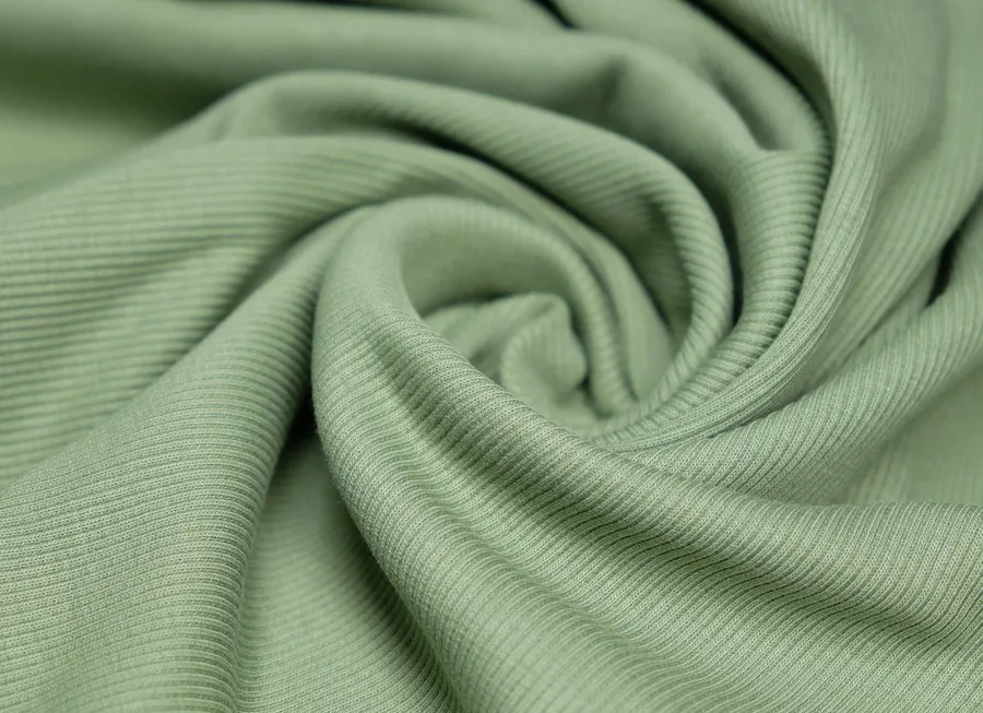 Ткань трикотаж кашкорсе фисташковый ш 1,2 (хлопок 95% эл 5%)