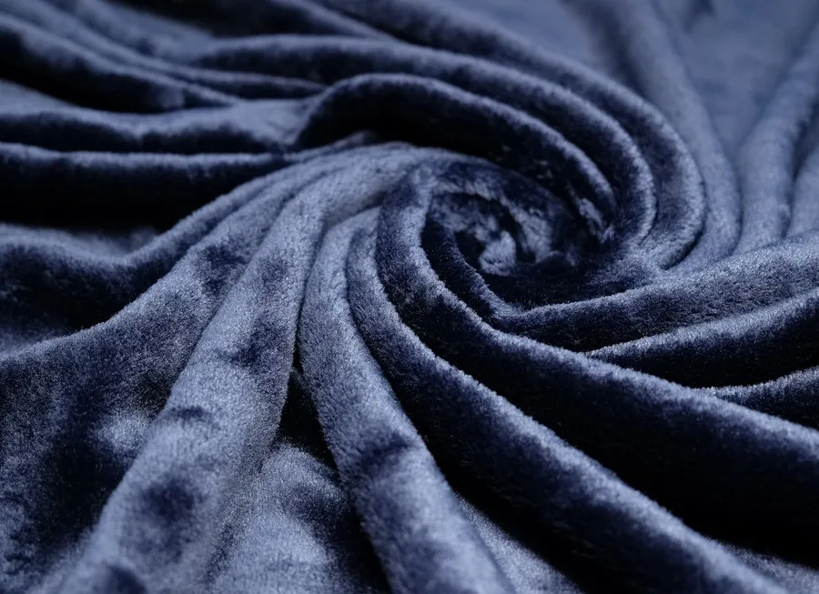 Ткань велсофт темно-синий ш 1,45 (пэ 100%)