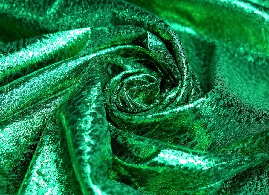 Ткань парча однотон. зеленый ш 1,5 (пэ 100%)