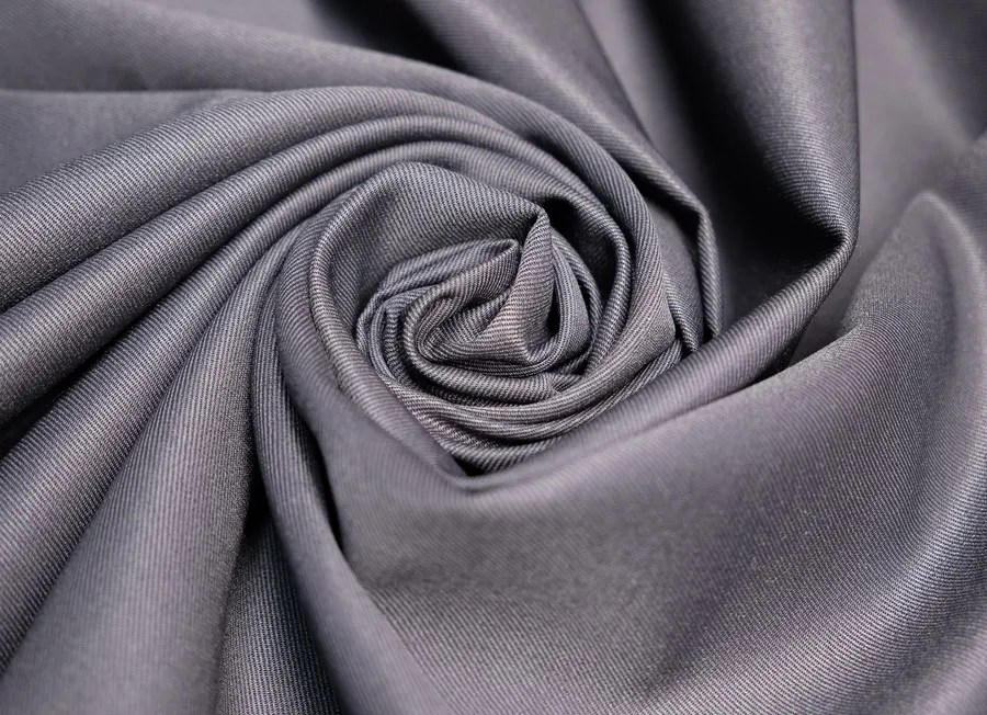 Ткань костюмная диагональ серый ш 1,5 (шерсть 27% эл 2% пэ 71%)  